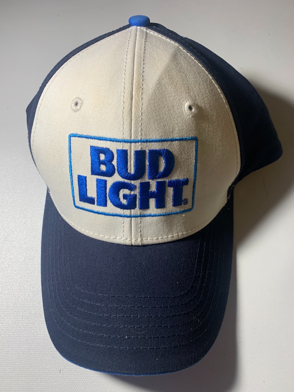 Bud Light Hat Adjustable Snap Back Blue White Pre… - image 1