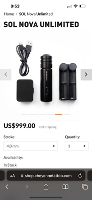 Cheyenne Sol Nova Unlimited 4.0mm Tattoo Machine Black And Orange