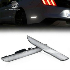 For Mustang 2015-up Clear Lens White Led Rear Side Marker Lamps Reflector Lights