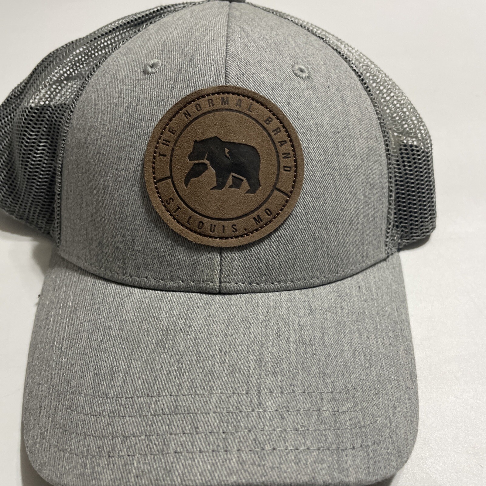 Normal Brand Gray Patch Mesh Back Adjustable Snap… - image 1