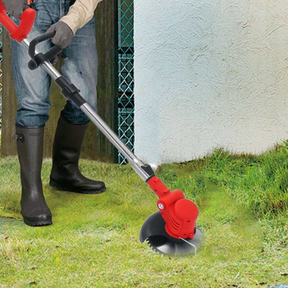 Electric Cordless Grass String Trimmer Lawn Edger Weed Wacker Cutter w/ Battery - Image 3 of 4