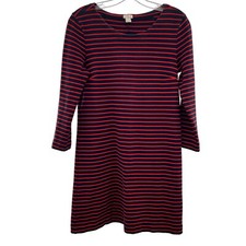 J.Crew Women's Striped Shift Dress Navy/Orange Size XS