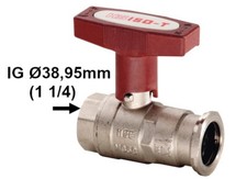Pumpenkugelhahn Heizung HZA ISO-T-Pump-KH 1 1/4"ohne Schwerkraftbremse