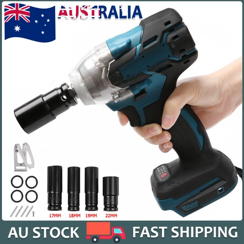 1/2" Brushless Impact Wrench Driver Rattle Gun Socket Set For Makita 18V Battery