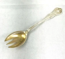 New Queens by Durgin Sterling Ice Cream Fork(s) w Gold Wash Bowls-Mono
