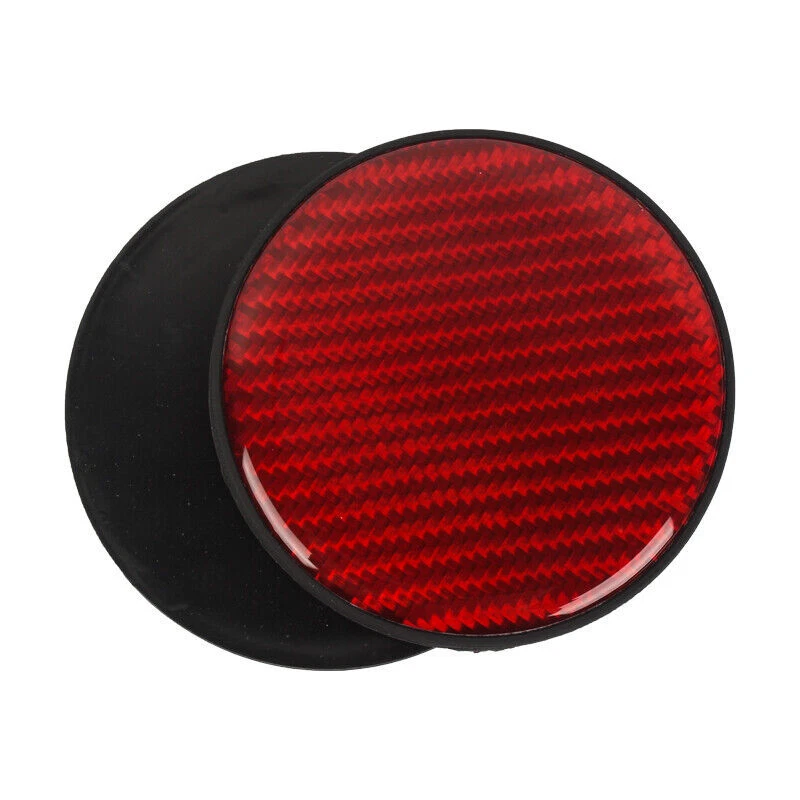 2pcs Red Carbon Fiber Car Cup Holder Pad Water Cup Slot Non-Slip Mat Accessories - Image 3 of 4