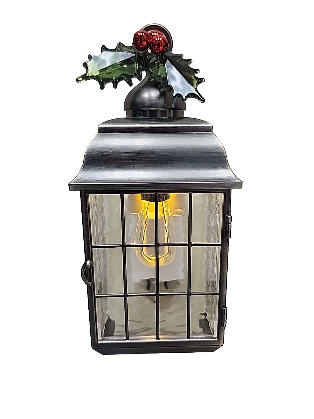 Bath Body Works Holly Christmas Lantern Wallflower Plug In Diffuser Lights Up-image