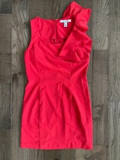 Women Forever 21 One Shoulder Ruffle Dress, Red, Size M