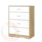 Artiss 4 Chest of Drawers Tallboy Dresser Table Bedroom Storage White Wood