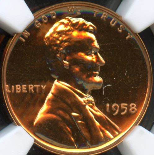 NGC - Wheat Cent - 1c - 1958 - PF-68-RD