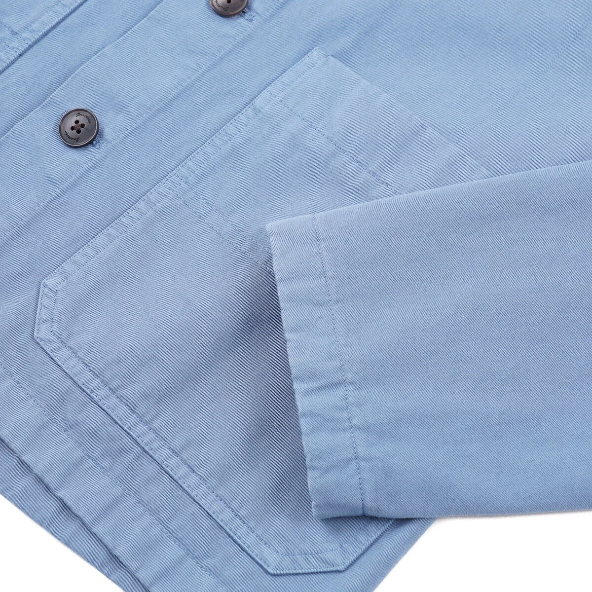 Drumohr Sky Blue Garment-Washed Cotton Casual Chore Jacket M (Eu 48) NWT image 2