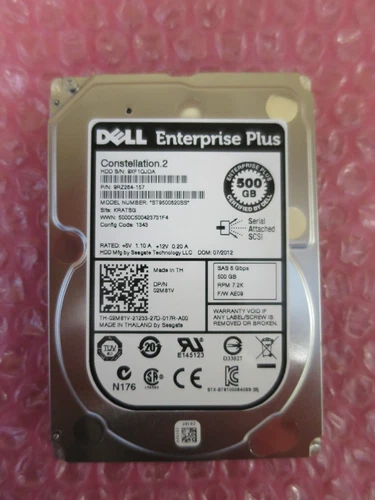 NEW Dell EqualLogic 2.5" 500Gb 7.2k 6Gbps SAS Hard Drive for PS6100X PS4100X