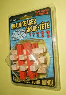 real wood 3d puzzle brain teaser