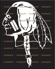 Native American Indian Warrior - Car/SUV/Truck Vinyl Die-Cut Peel N' Stick Decal