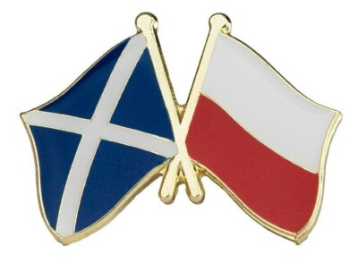 Polen Schottland Abzeichen Flagge Pin Freundschaft UK Union Jack Metall Great Britain 