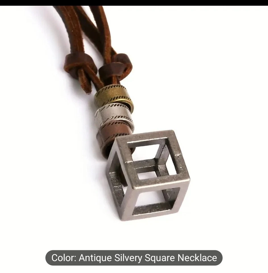 Collar colgante cubo 4d Foto 3 de 4