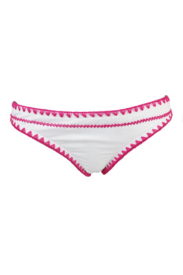 Bar Iii White Pink Whip Stitch Hipster Bikini Bottom S