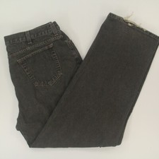 VTG J Crew Oarsman Men's Jeans Size 42x34 Black Wash Straight Leg 100% Cotton