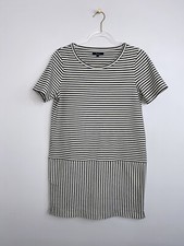 Madewell Stripe Dockside Shift T-Shirt Dress Women’s Sz Small Navy White NWT
