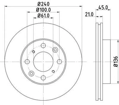 2x Disques de freins Pagid 51116 pour Honda Civic V VI 8DD 355 104-941 **NEUF** - Photo 1/4