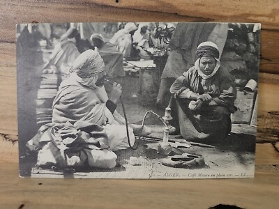 Algeria Outdoor Moorish Hookah Cafe Unposted Postcard B427