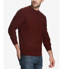  165 Weatherproof Men's Red Soft Long-Sleeve Pullover Crew-Neck Sweater Size XL