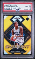 2022 Panini Prizm WNBA #1 Napheesa Collier Emergent Gold #/10 PSA 10 GEM MT