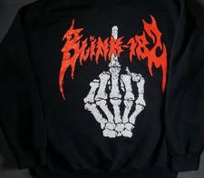 Blink-182 Sweatshirt Adult Large One More Time Tour Middle Finger Pullover 2024