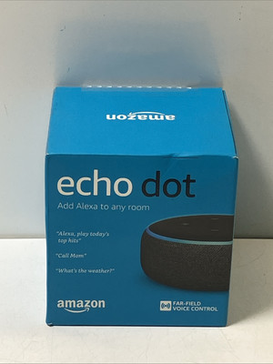 Amazon Echo Dot Smart Speaker with Alexa Voice Charcoal Gray 3rd Generation