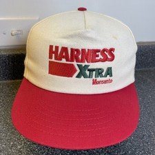 Vintage Harness Herbicide Monsanto Embroidered Logo Snapback Hat Cap USA Corn