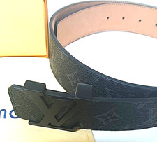 Louis Vuitton LV Initiales 40mm Reversible Belt Monogram Eclipse Black Grey