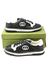 Sneakers Gucci Mac 80 nere bianco sporco effetto invecchiato UK 11,5 US 12 EU 45,5 16529E