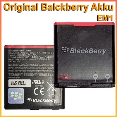 Original Blackberry Akku EM1 Curve, 9350, 9360, 9370 Battery Batterie Gebraucht