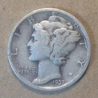 Old World US Coin Lot United States 90% Silver Mercury Dime 1927 VG KM#140