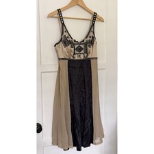 Sue Wong Nocturne Sz 10 Y2K Slip Dress Cocktail Beaded Silk Gatsby Vintage READ