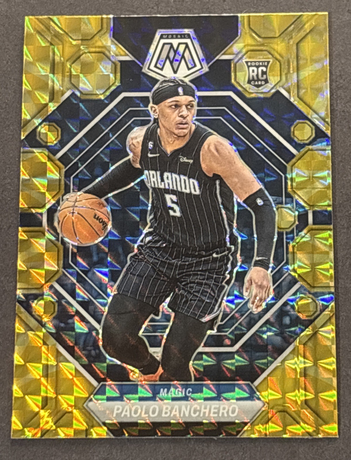 2022-23 Mosaic Paolo Banchero Yellow Reactive RC #231