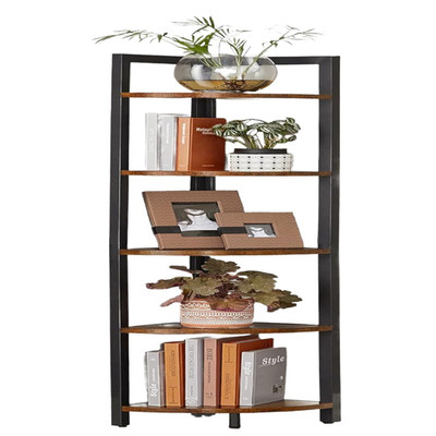 Vasagle Corner Shelf 5 Tier Bookshelf Tall Corner Storage Shelves Plant Stand