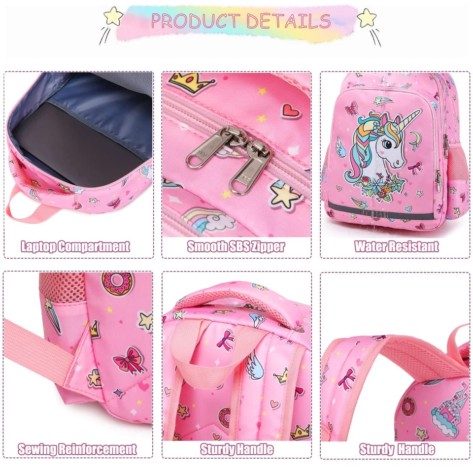 Kids school bag 3pcs set waterproof student backpack for girls teen travel bags - Image 4 of 4