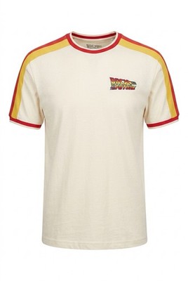 Back to the Future 2-Sided Graphic Ringer T-Shirt Retro Movie Size Medium NWOT