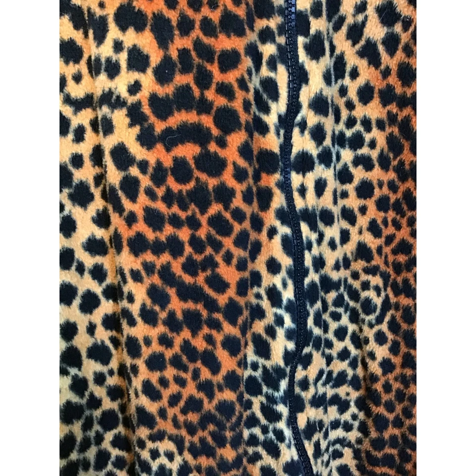 Pijama con capucha de felpa con estampado de leopardo Xhilaration talla XXL cálido, cómodo, pijama Footie Foto 4 de 4