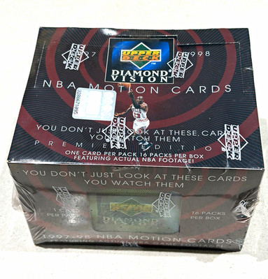 Upper Deck 1997-98 Diamond Vision NBA Motion Cards Premier Edition Box 16 READ!