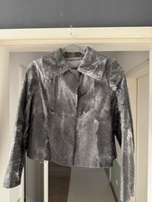 Giacca di pelliccia corta Robert Stein taglia 40 L grigia donna