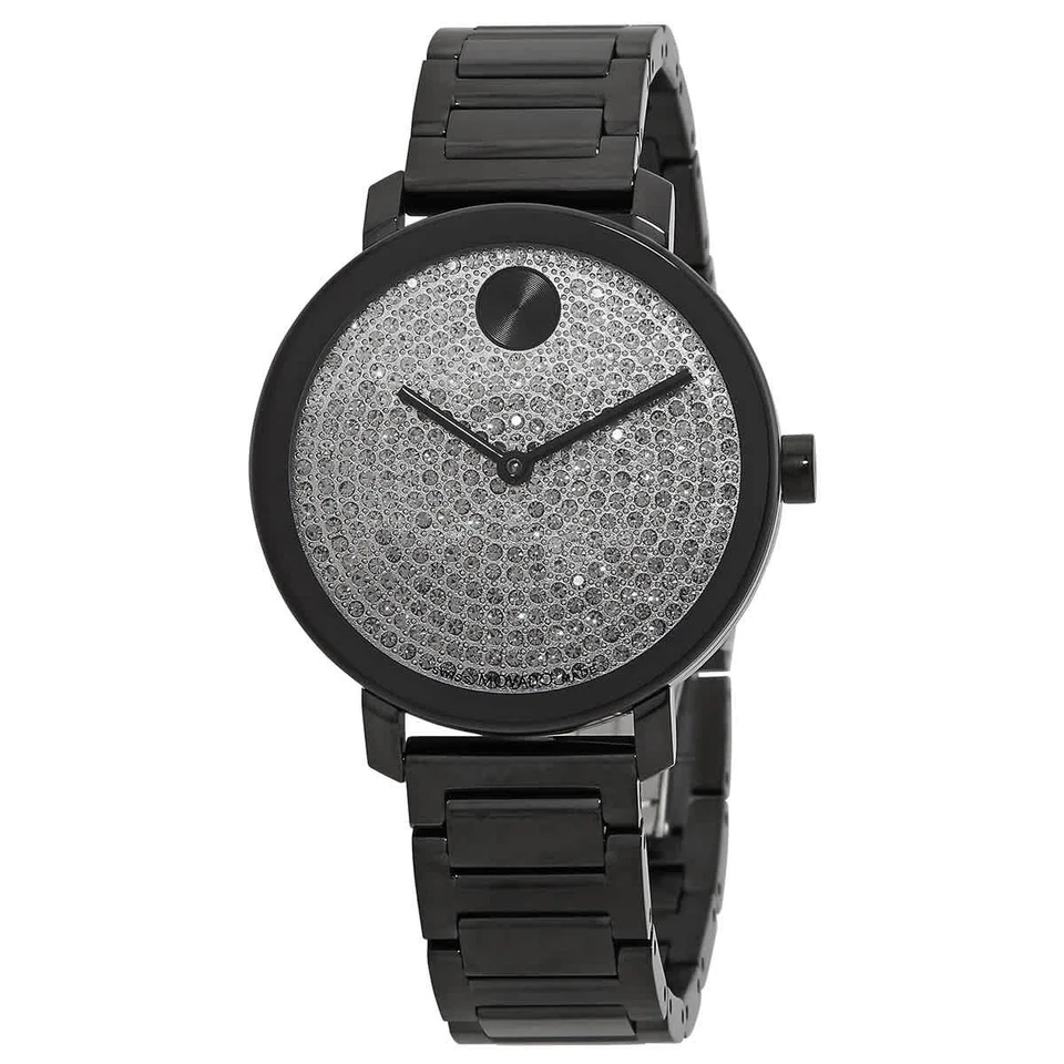Movado Bold Evolution Quartz Grey Crystal Dial Ladies Watch 3600930