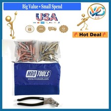 Cleco Fasteners Kit 1/8  3/16 Inch with Pliers  Carry Bag for Automotive Re...