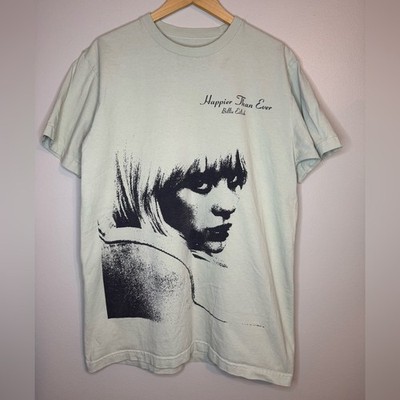 Billie Eilish Happier Than Ever Merch Tee Medium Mint Green
