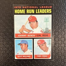 Topps 1970 National League Home Run Leaders #66 Bench Williams Perez Card