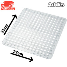 Addis Cushion Soft Anti-Slip Scratch Drainer Protector Kitchen Sink Mat - Clear