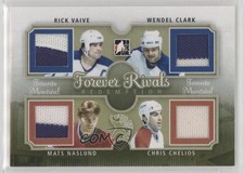 2012 ITG Gold 1/1 Rick Vaive Wendel Clark Mats Naslund Chris Chelios HOF 2d8