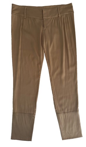 Gucci, Rare Vintage GUCCI Pure Silk Pants Fashion Runway Tom Ford Era Beige 40