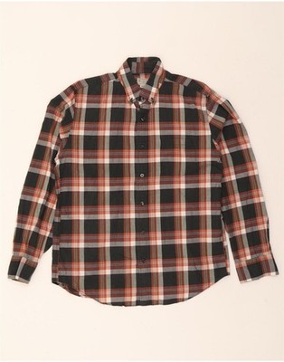 J. CREW Herren Tailored Hemd Medium Grau Kariert Baumwolle CE02
